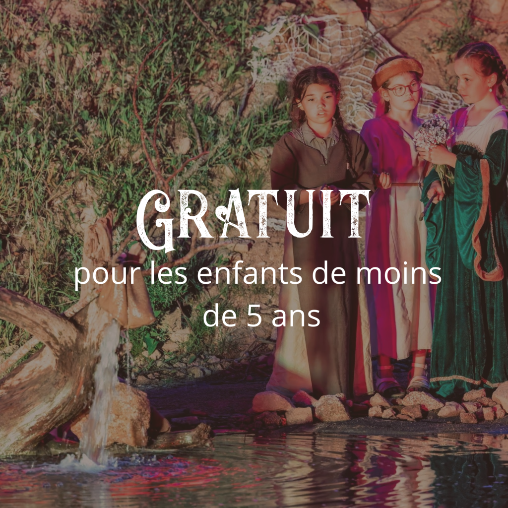 Gratuit pour les enfants de moins de 5 ans